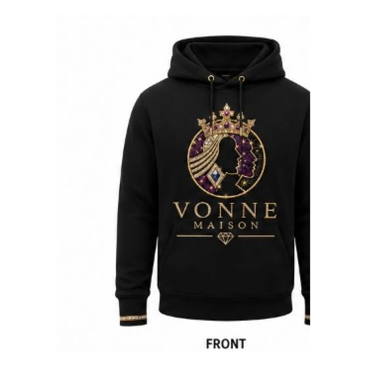 Royal Legacy Signature Tracksuit (Black) — hoodie — front